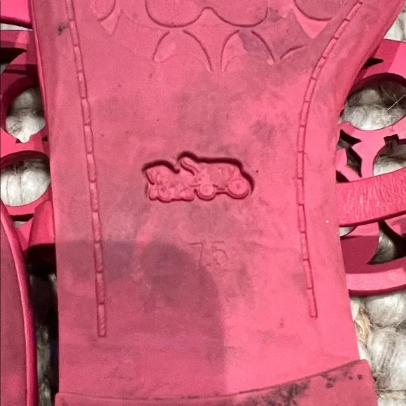 Pink Coach Jaci leather Sandals - Picture 10 of 10